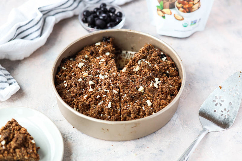 Blueberry Coffee Cake with Brazil Nuts (Plant-Based & Gluten-Free)