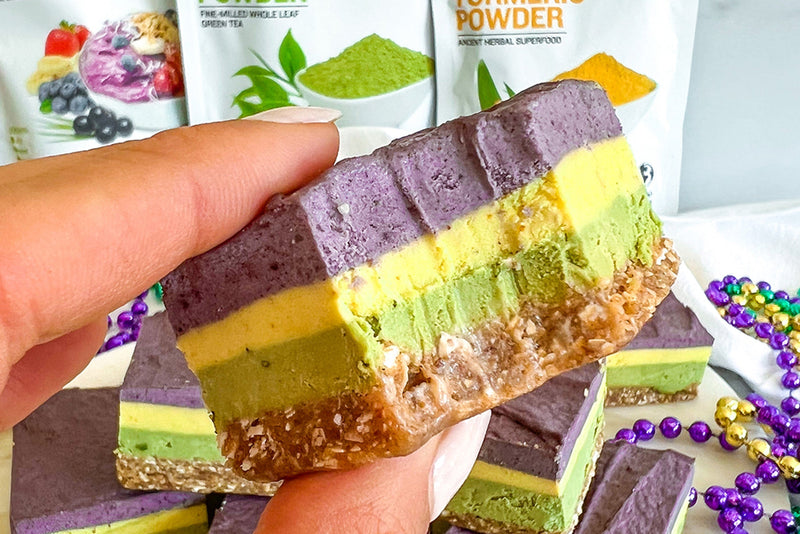 No-Bake King Cake Cheesecake Bars
