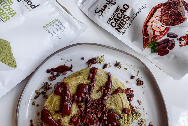 Matcha Chocolate Swirl Pancakes (Plant-Based)