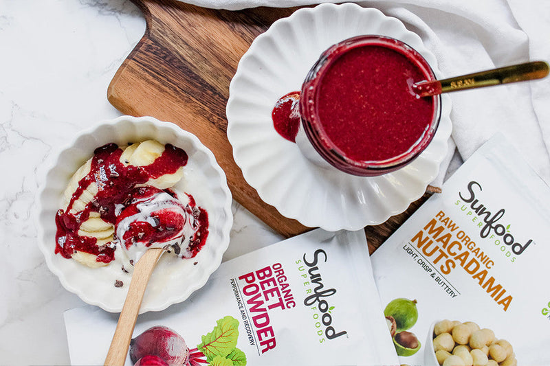 Roasted Macadamia Nut Beet Butter