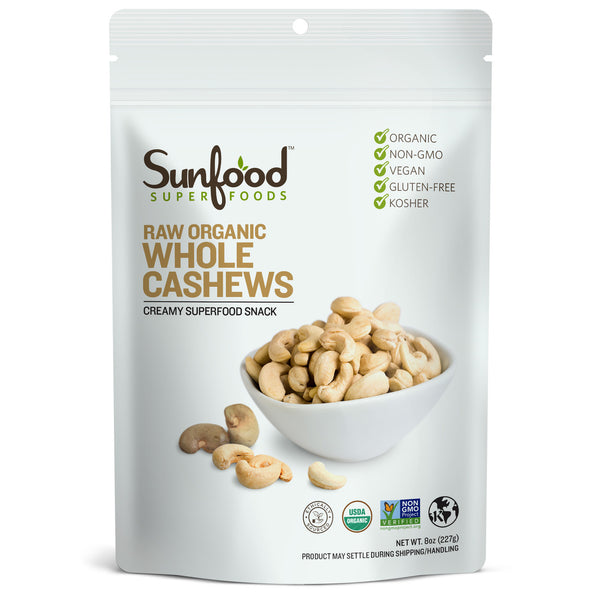 Cashews, Organic, 8oz - Front