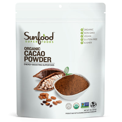 Sunfood Cacao Powder, Organic Raw - Front