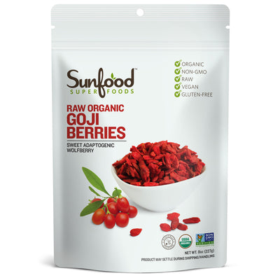 Goji Berries, Organic, 8oz - Front