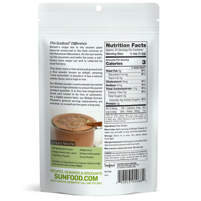 Shilajit Powder, 3.5oz, Raw - Back