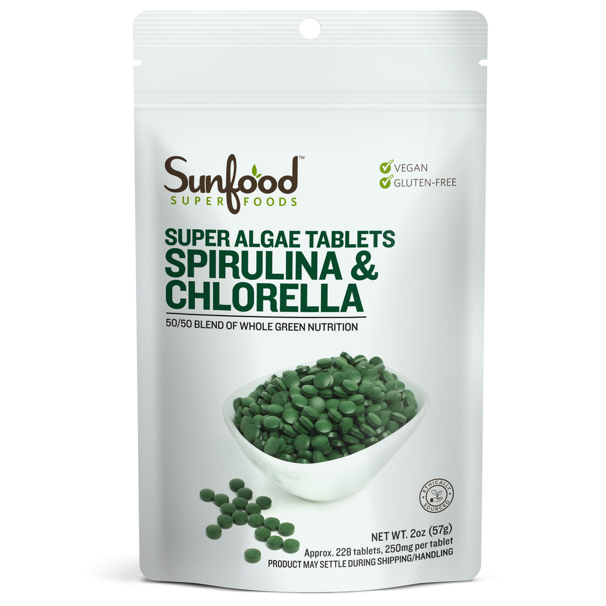 Spirulina/Chlorella Tablets - Front