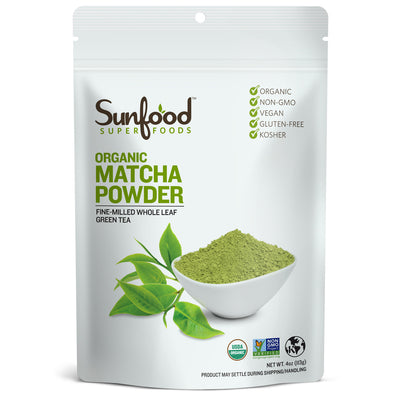 Matcha Green Tea Powder, 4oz, Organic - Front