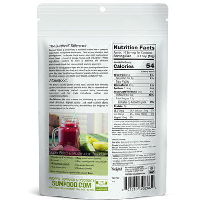 Beets & Mushrooms, 5.31oz, Organic - Back