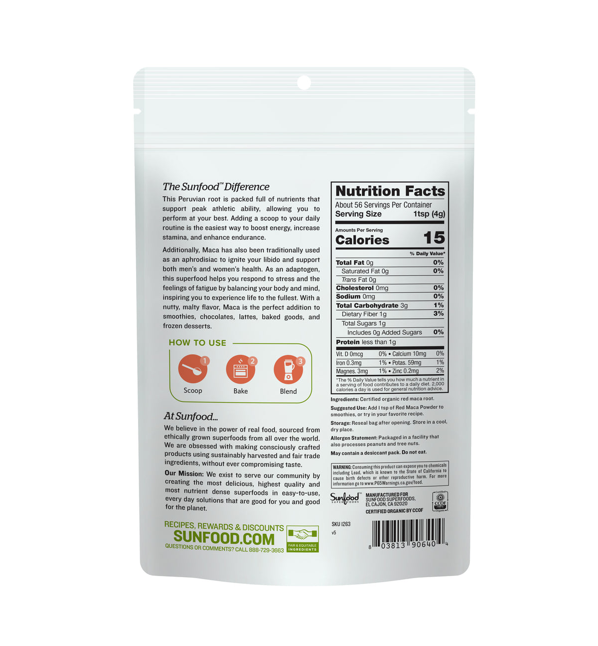 Red Maca Powder, 8oz