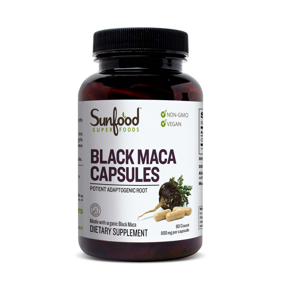 Black Maca Capsules - Front