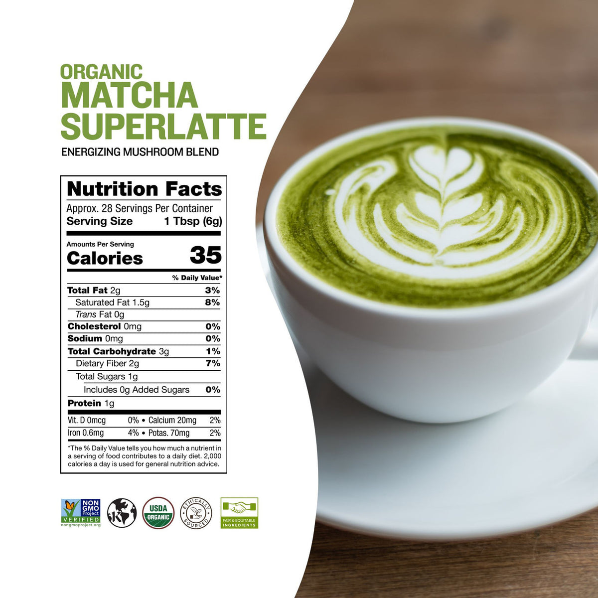 Matcha SuperLatte, 6oz, Organic NFP