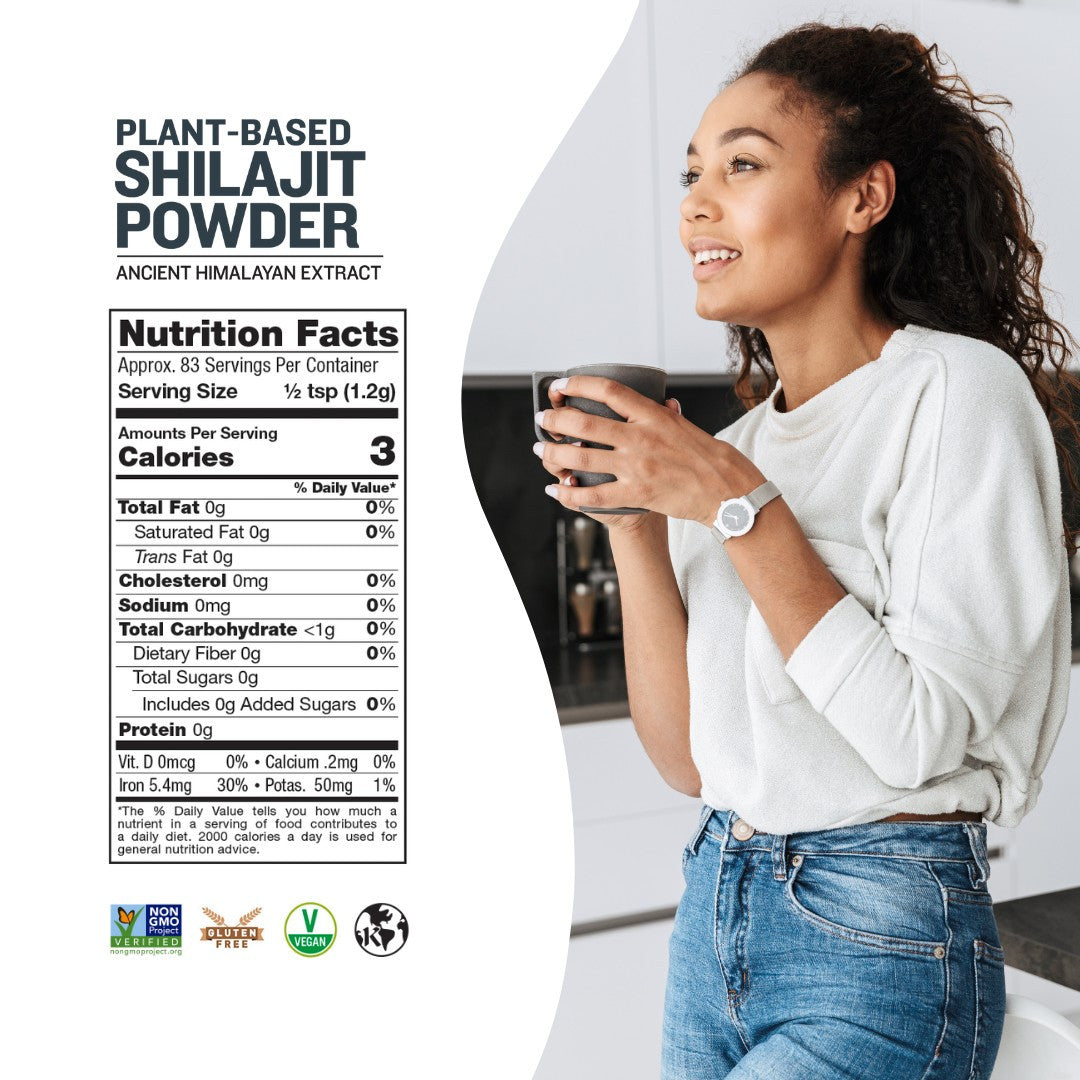 Shilajit Powder, 3.5oz, Raw - Nutrition Facts