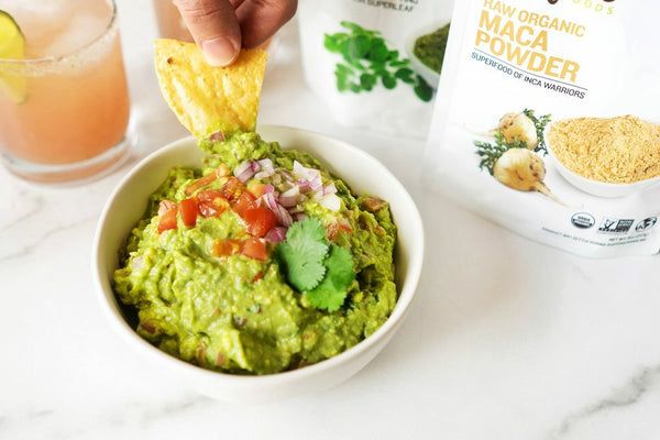 Guaca-Maca-Mole with Moringa Powder.