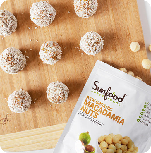 Macadamia Nuts 8oz, Certified Organic Sunfood Superfoods