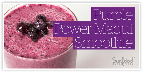 Purple Power Maqui Smoothie.